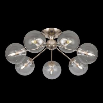 Люстра на штанге Citilux Томми CL102171, 7×E14 по 40 Вт, хром/прозрачный