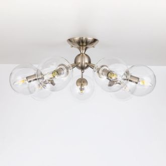 Люстра на штанге Citilux Томми CL102171, 7×E14 по 40 Вт, хром/прозрачный