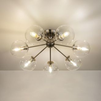 Люстра на штанге Citilux Томми CL102171, 7×E14 по 40 Вт, хром/прозрачный