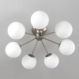 Накладная люстра Citilux Томми CL102174, 7×E14 по 40 Вт, хром/белый