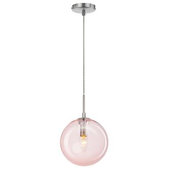 Подвесной светильник Citilux Томми CL102625, E14, 40 Вт, хром матовый/розовый