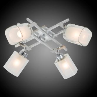 Спот Citilux Риволи CL104140, 4×E27 по 75 Вт, серый/прозрачный