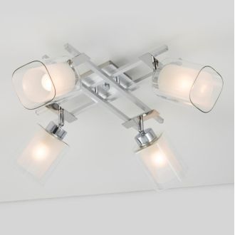 Спот Citilux Риволи CL104140, 4×E27 по 75 Вт, серый/прозрачный