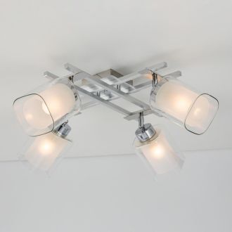 Спот Citilux Риволи CL104140, 4×E27 по 75 Вт, серый/прозрачный