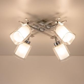 Спот Citilux Риволи CL104140, 4×E27 по 75 Вт, серый/прозрачный