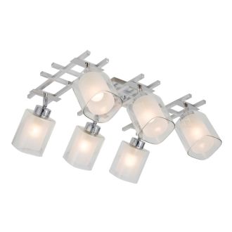 Спот Citilux Риволи CL104160, 6×E27 по 75 Вт, серый/прозрачный