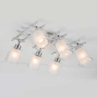 Спот Citilux Риволи CL104160, 6×E27 по 75 Вт, серый/прозрачный