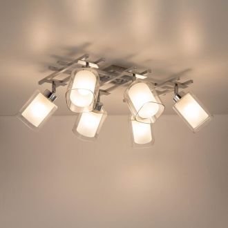 Спот Citilux Риволи CL104160, 6×E27 по 75 Вт, серый/прозрачный