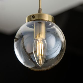 Подвесной светильник Citilux Планета CL105115, E14, 20 Вт, черный/прозрачный