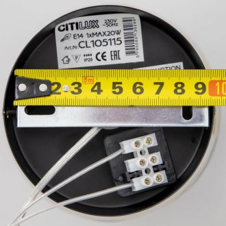 Подвесной светильник Citilux Планета CL105115, E14, 20 Вт, черный/прозрачный