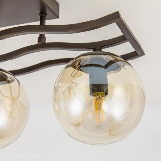 Люстра на штанге Citilux Бриз CL106265, 6×E14 по 60 Вт, коричневый/бежевый