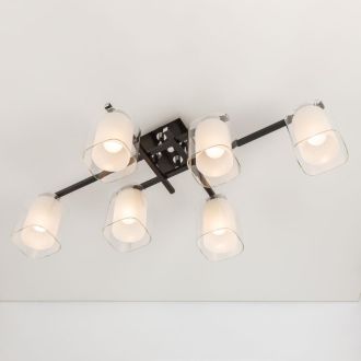 Люстра на штанге Citilux Диез CL111161, 6×E27 по 75 Вт, черный/прозрачный