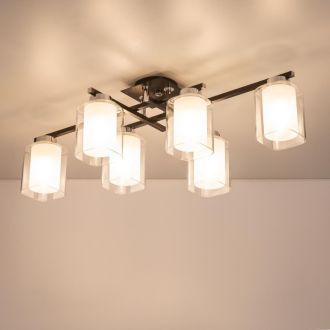Люстра на штанге Citilux Диез CL111161, 6×E27 по 75 Вт, черный/прозрачный