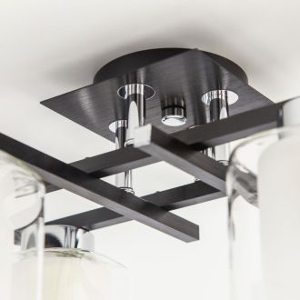 Люстра на штанге Citilux Диез CL111161, 6×E27 по 75 Вт, черный/прозрачный