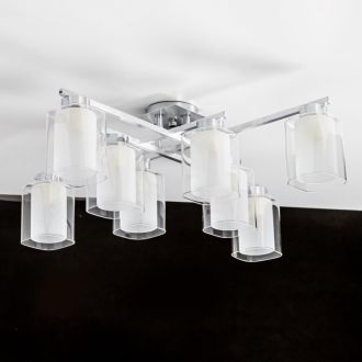 Люстра на штанге Citilux Диез CL111180, 8×E27 по 75 Вт, серый/прозрачный