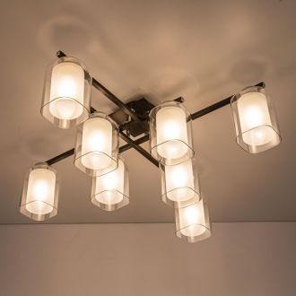 Люстра на штанге Citilux Диез CL111181, 8×E27 по 75 Вт, черный/прозрачный