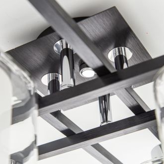Люстра на штанге Citilux Диез CL111181, 8×E27 по 75 Вт, черный/прозрачный