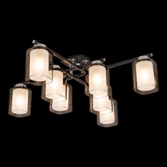 Люстра на штанге Citilux Диез CL111181, 8×E27 по 75 Вт, черный/прозрачный