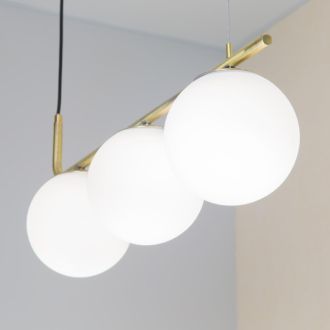 Подвесной светильник Citilux Бремен CL112133, 3×E27 по 20 Вт, бронзовый/белый