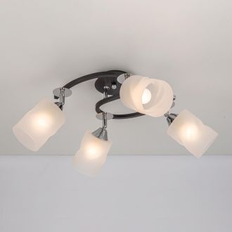 Спот Citilux Сиерра CL119241, 4×E27 по 75 Вт, черный/прозрачный
