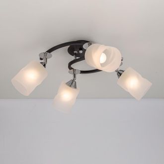 Спот Citilux Сиерра CL119241, 4×E27 по 75 Вт, черный/прозрачный