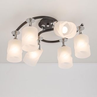 Спот Citilux Сиерра CL119261, 6×E27 по 75 Вт, черный/прозрачный