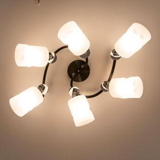 Спот Citilux Сиерра CL119261, 6×E27 по 75 Вт, черный/прозрачный