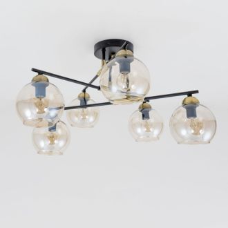 Люстра на штанге Citilux Анри CL124165, 6×E14 по 60 Вт, черный/прозрачный