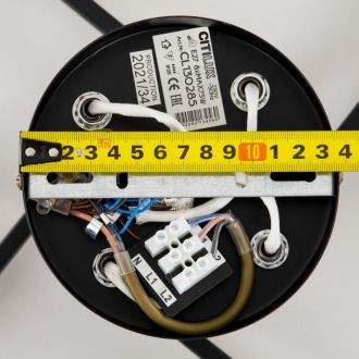 Люстра на штанге Citilux Генри CL130285, 8×E27 по 75 Вт, черный/белый