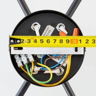 Люстра на штанге Citilux Нильс CL132145, 4×E27 по 60 Вт, черный/белый