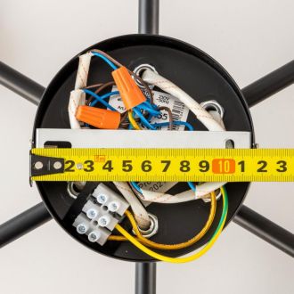 Люстра на штанге Citilux Нильс CL132165, 6×E27 по 60 Вт, черный/белый