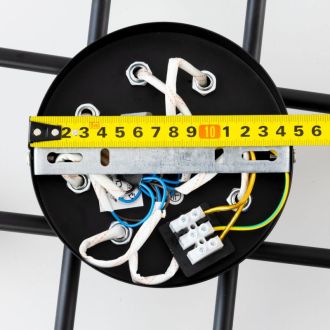 Люстра на штанге Citilux Нильс CL132185, 8×E27 по 60 Вт, черный/белый