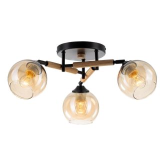 Накладная люстра Citilux Tika CL133131, 3×E27 по 75 Вт, черный/бежевый