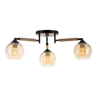 Накладная люстра Citilux Tika CL133131, 3×E27 по 75 Вт, черный/бежевый