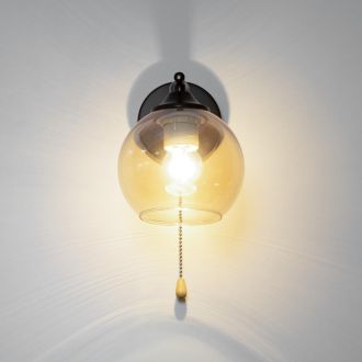 Бра Citilux Tika CL133411, E27, 75 Вт, черный/желтый, лофт стиль