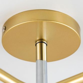 Люстра на штанге Citilux Клод CL137182, 8×E27 по 60 Вт, золотой/бежевый