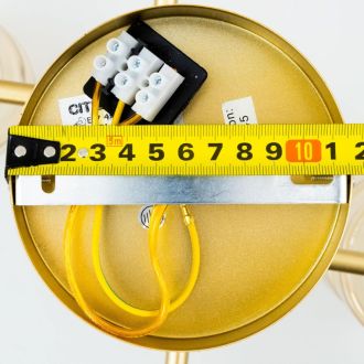 Люстра на штанге Citilux Клод CL137182, 8×E27 по 60 Вт, золотой/бежевый