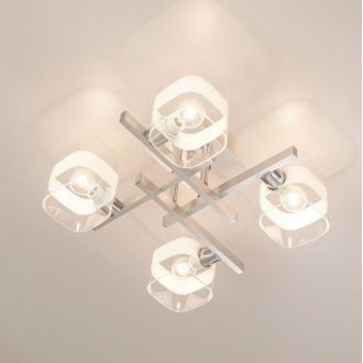Накладная люстра Citilux Вирта CL139240, 4×E14 по 60 Вт, хром/прозрачный