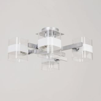 Накладная люстра Citilux Вирта CL139240, 4×E14 по 60 Вт, хром/прозрачный