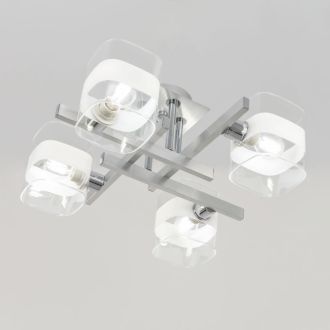 Накладная люстра Citilux Вирта CL139240, 4×E14 по 60 Вт, хром/прозрачный