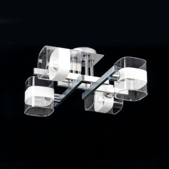 Накладная люстра Citilux Вирта CL139240, 4×E14 по 60 Вт, хром/прозрачный