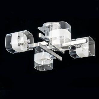Накладная люстра Citilux Вирта CL139240, 4×E14 по 60 Вт, хром/прозрачный