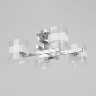 Накладная люстра Citilux Вирта CL139240, 4×E14 по 60 Вт, хром/прозрачный