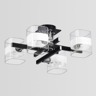 Накладная люстра Citilux Вирта CL139242, 4×E14 по 60 Вт, черный/прозрачный