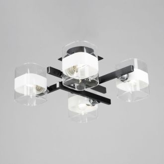 Накладная люстра Citilux Вирта CL139242, 4×E14 по 60 Вт, черный/прозрачный