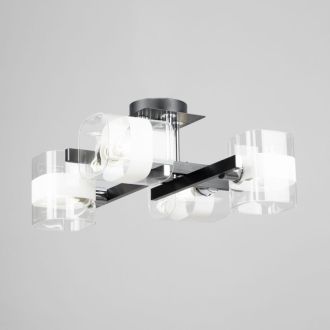 Накладная люстра Citilux Вирта CL139242, 4×E14 по 60 Вт, черный/прозрачный
