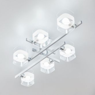 Люстра на штанге Citilux Вирта CL139260, 6×E14 по 60 Вт, хром/прозрачный