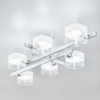 Люстра на штанге Citilux Вирта CL139260, 6×E14 по 60 Вт, хром/прозрачный