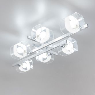 Люстра на штанге Citilux Вирта CL139260, 6×E14 по 60 Вт, хром/прозрачный