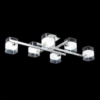 Люстра на штанге Citilux Вирта CL139260, 6×E14 по 60 Вт, хром/прозрачный